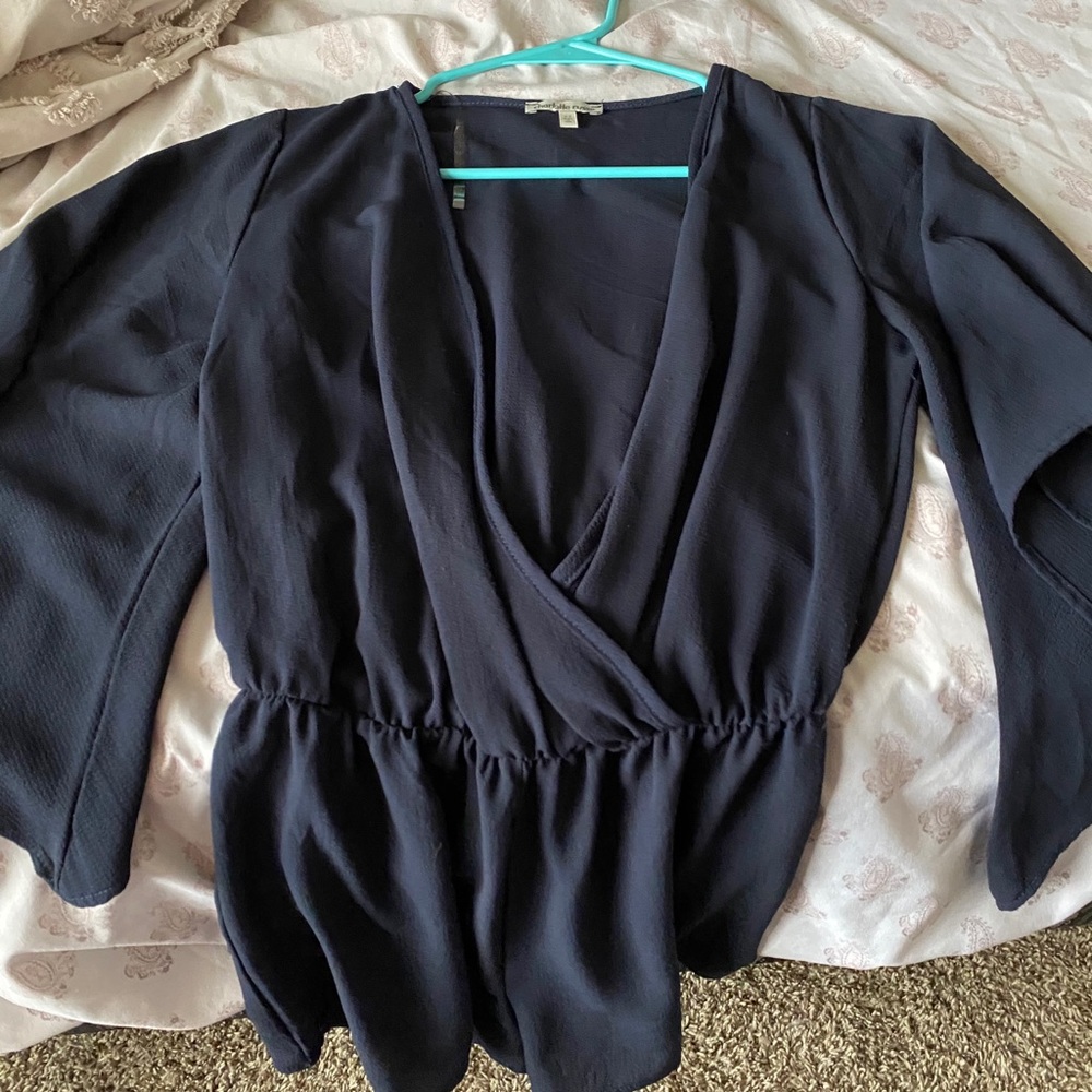 a romper , dark blue